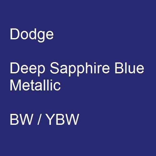 Dodge, Deep Sapphire Blue Metallic, BW / YBW.